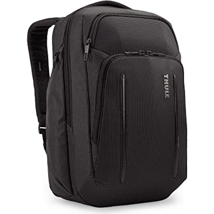 Thule Crossover 2, 30L Laptop-Rucksack mit SafeZone Schutzfach und RFID-blockierendem Fach, schwarz – Bild 1