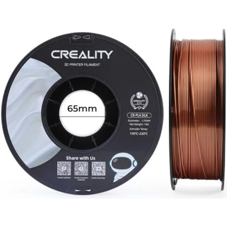 Creality CR-Silk 3301120002 Filament, rotes Kupfer, 1 kg Rolle, 1,75 mm, kompatibel mit 99 % FDM 3D-Druckern – Bild 5