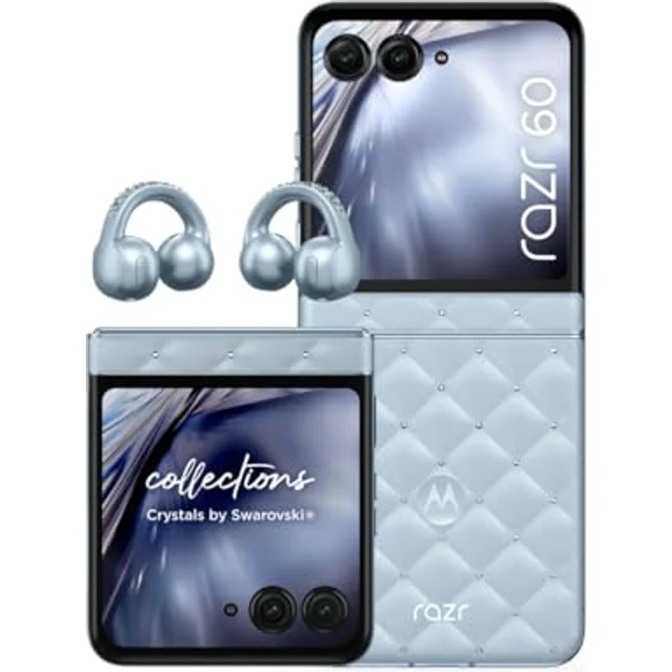 Motorola Razr 60, 5G Smartphone mit 50 MP Dual Kamera, 256 GB, 17,5 cm (6.9 Zoll), Android, Dual Sim, WiFi 6E, Ice Melt, inkl. Moto Buds Loop (Versandkostenfrei) – Bild 1