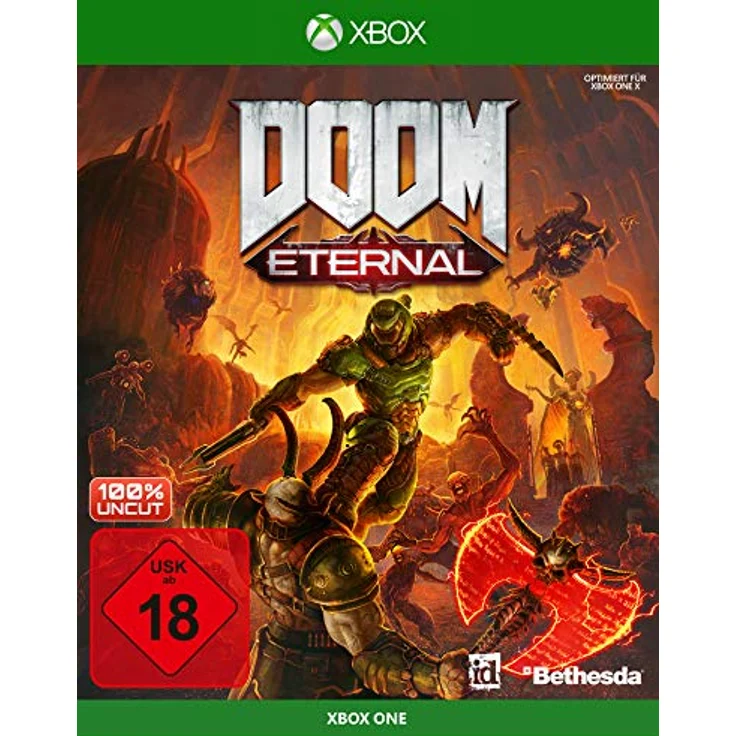 Bethesda DOOM Eternal inkl. Metal Plate [Xbox One] | knallharte First Person Action, idTech 7-Engine, Mick Gordon Soundtrack – Bild 1