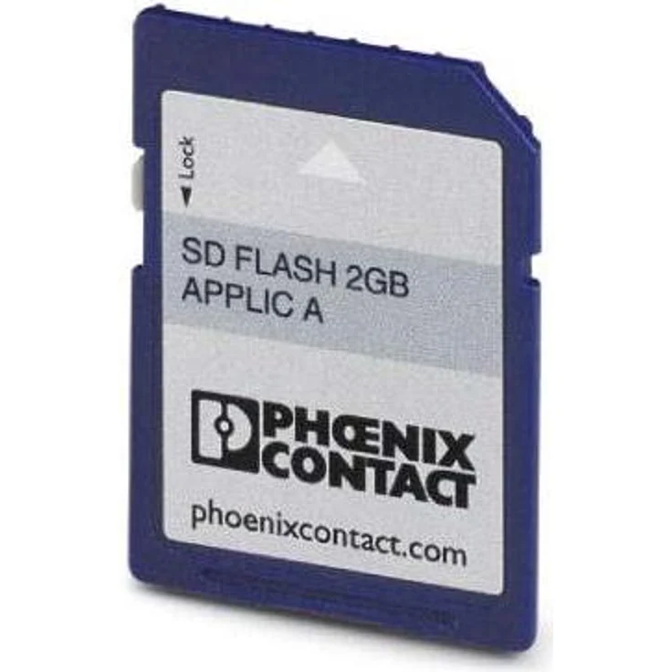 Phoenix Contact Contact Speicher steckbar, 512 MByte MicroSD Flash Karte, temperaturbeständig 40-80 °C, blau/grau