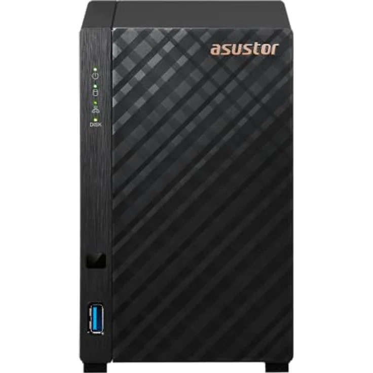 Asustor Drivestor 2 Gen 2 AS1202T, 2 Bay NAS mit 1,7 GHz Quad-Core-Prozessor, 2,5-Gigabit-Ethernet, 1 GB DDR4 RAM, 4K Transkodierung – Bild 2
