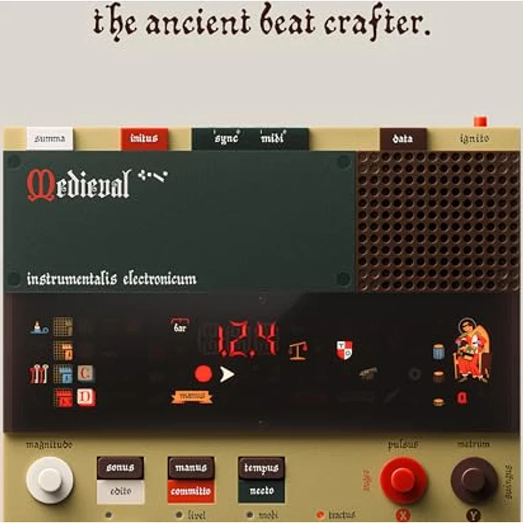 Teenage Engineering EP1320 medieval, MIDI Controller mit umfangreicher mittelalterlicher Instrumentenbibliothek, Gelb – Bild 4