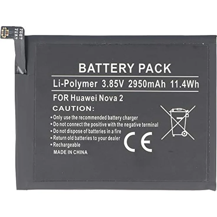 AccuCell Akku kompatibel mit Huawei Nova 2, Li-Polymer, 3,85V, 2950mAh, Built-in, ohne Werkzeug – Bild 1