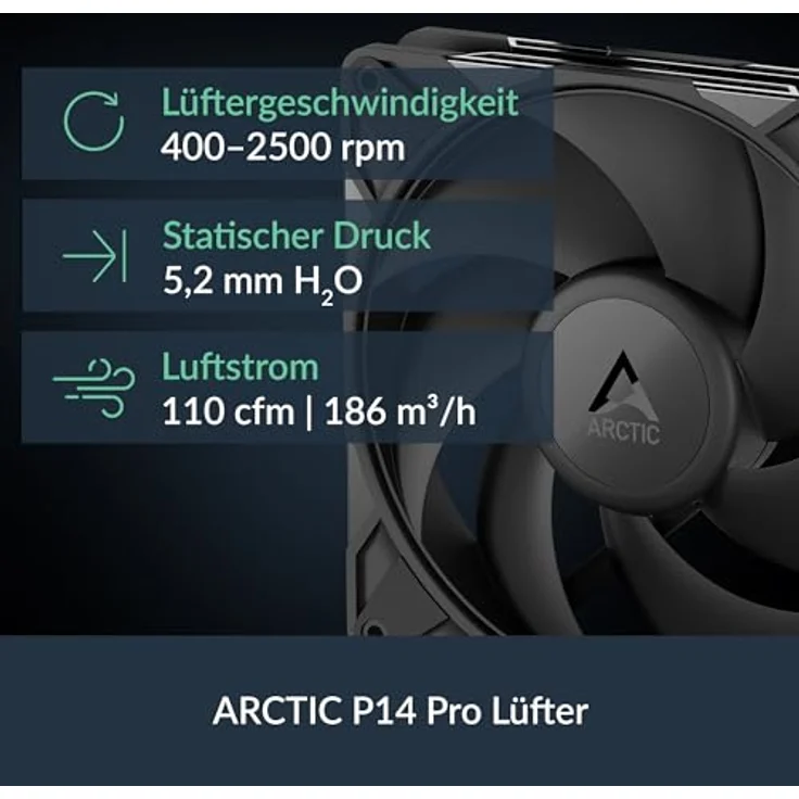 ARCTIC Liquid Freezer III Pro 420, AIO CPU Wasserkühler mit 3x140 mm Lüftern, 38 mm Radiator, PWM-Pumpe und integriertem VRM-Lüfter, kompatibel mit AMD AM5/AM4 und Intel LGA1851/1700, Schwarz – Bild 3