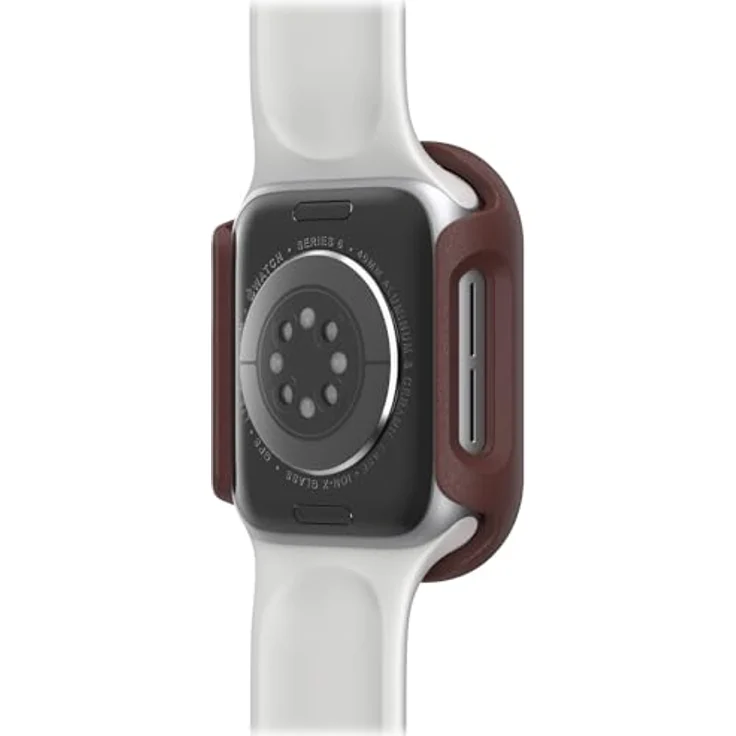 OtterBox All Day Bumper für Apple Watch Series SE/6/5/4-44mm, Braun/Rot - Stoßfeste, sturzsichere, schlanke Schutzhülle für Apple Watch, schützt Display und Kanten – Bild 3