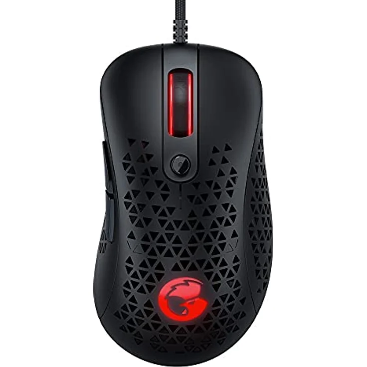 GameSir GM500 Ultra Light Gaming Mouse, Optischer Sensor PMW33600 bis 12000DPI, Kailh Microschalter mit 20 Millionen Klicks, schweißbeständig und belüftet, 3 Beleuchtungsmodi – Bild 1