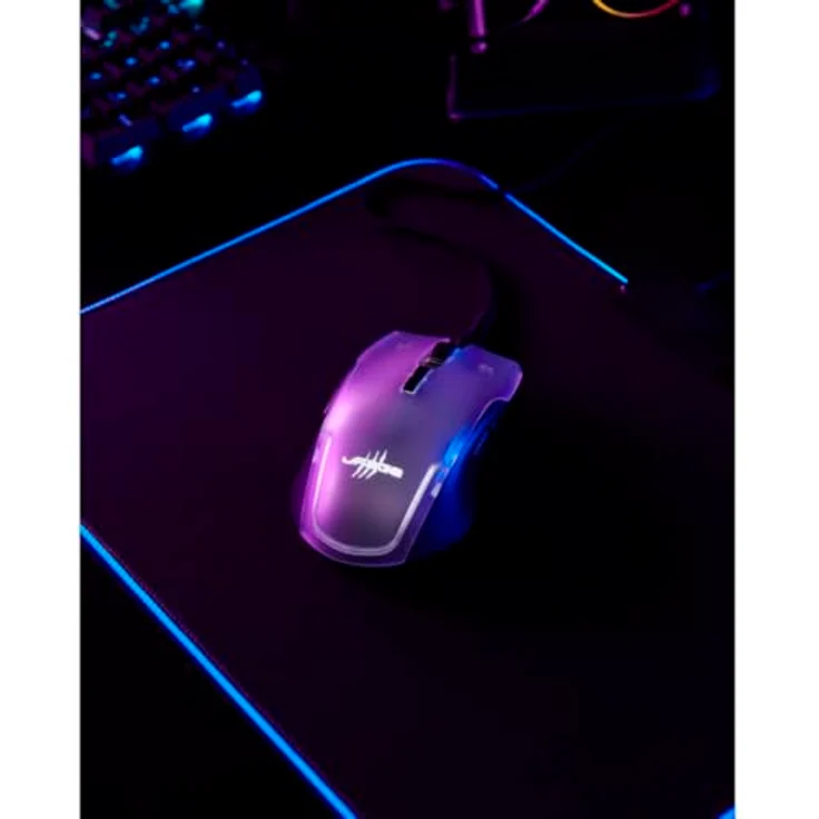 uRage Gaming-Maus Reaper 515 Illuminated, kabelgebundene Maus mit 9 programmierbaren Tasten, bis zu 12.000 DPI, superleichte 78 g Gewicht, RGB-Beleuchtung, Gaming-Software, in schwarz – Bild 3
