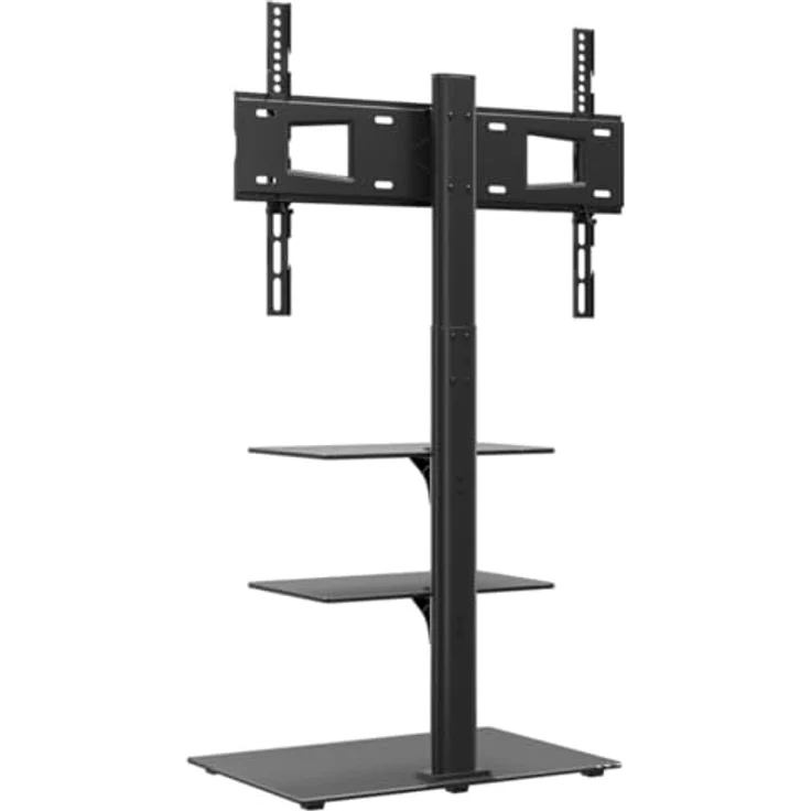 vidaXL TV-Eckständer mit 3 Ablagen für 32-65 Zoll Schwarz TV-Wandhalterung, schwenkbar, VESA-kompatibel – Bild 5