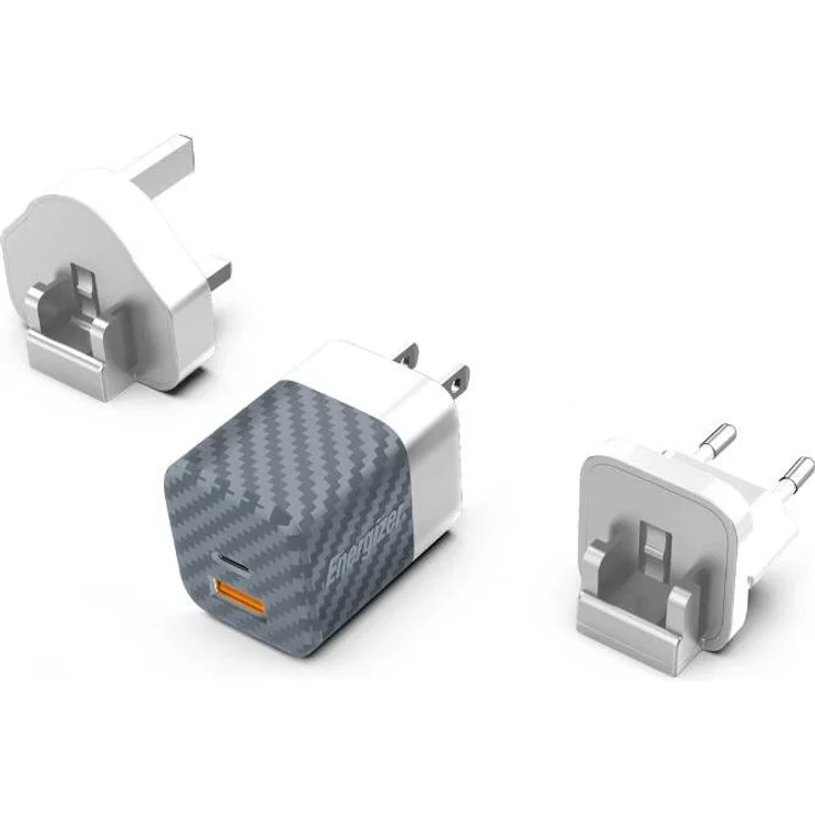 Energizer Power-Delivery Ladegerät, 38 W USB Ladegerät mit superschnellem Aufladen, Silber