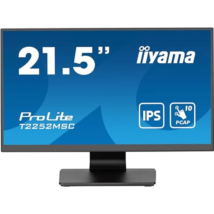 iiyama Prolite T2252MSC-B2 54,5cm 21,5" IPS LED-Monitor Full-HD 10 Punkt Multitouch kapazitiv HDMI DP USB3.0 7H schwarz – Bild 2