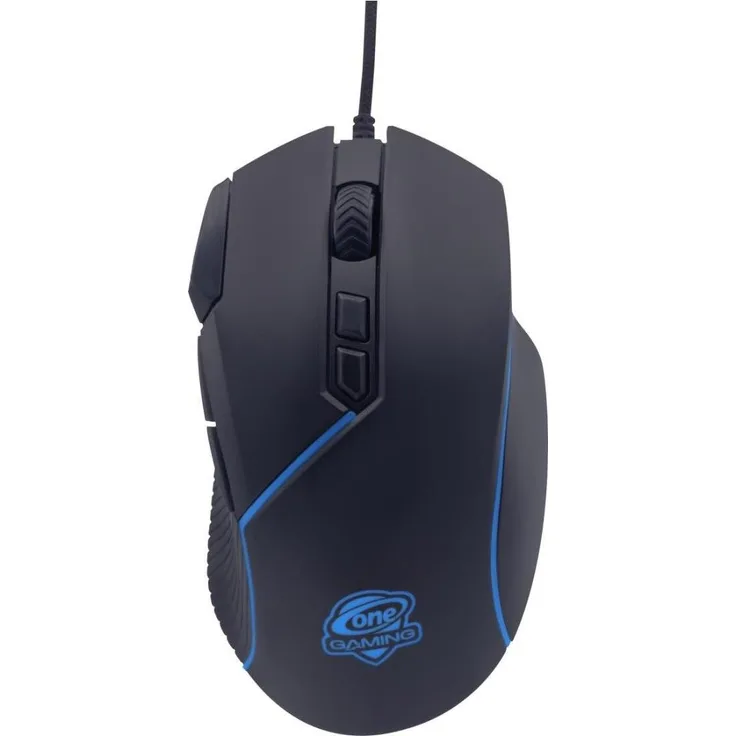 One Gaming Black Hawk Ultragrip 2.0, Kabelgebundene Gaming Maus mit bis zu 10.000 DPI, Schwarz