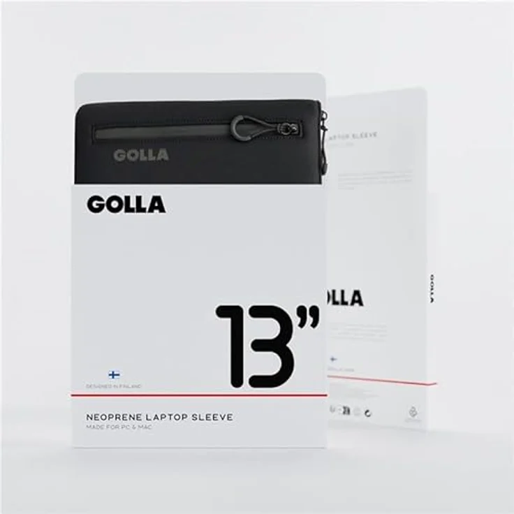 Golla Laptop Tasche/Wasserdichter Laptop Sleeve aus Neopren/Für MacBook, Asus und weitere Notebooks/Elegante Laptophülle/Reißverschluss mit Neoprenmantel / 13 Zoll/Black – Bild 2
