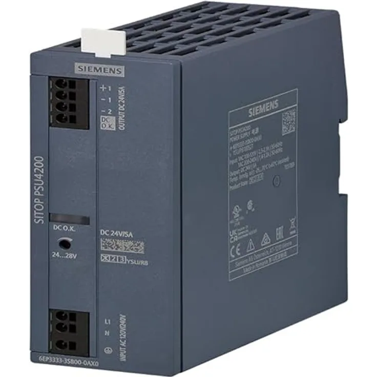 SIEMENS SITOP PSU4200 24 V / 20 A -Phasen DIN-Schienen Netzteil, 120 V ac, 240 V ac, 24V dc / 5A, Stromversorgungen & Transformatoren, Netzteile, DIN-Schienen Netzteile