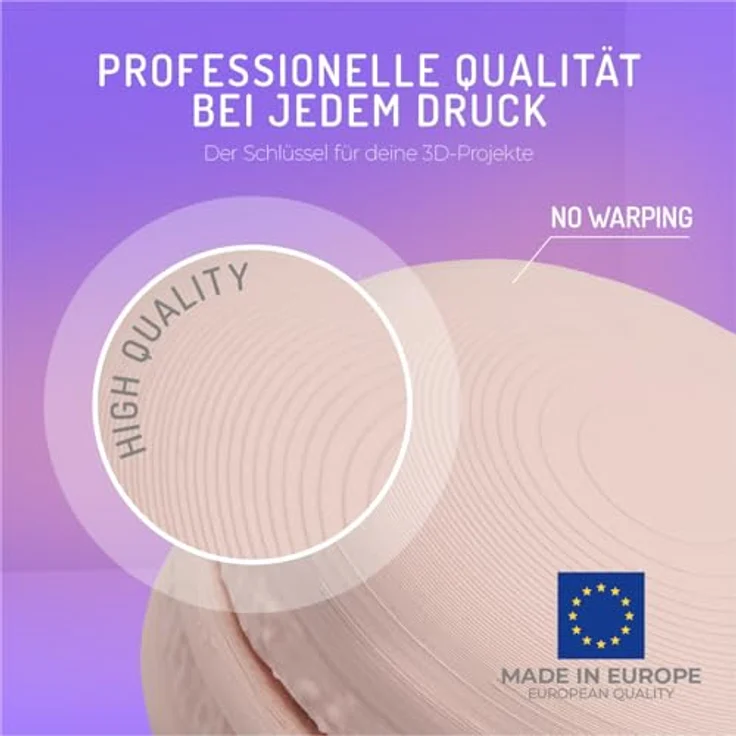WINKLE PLA HD Pastell-Filament 1.75mm Zuckerwatte Rosa, 300g Spule, kompatibel mit FDM Druckern, Maßgenauigkeit +/- 0.05mm – Bild 2