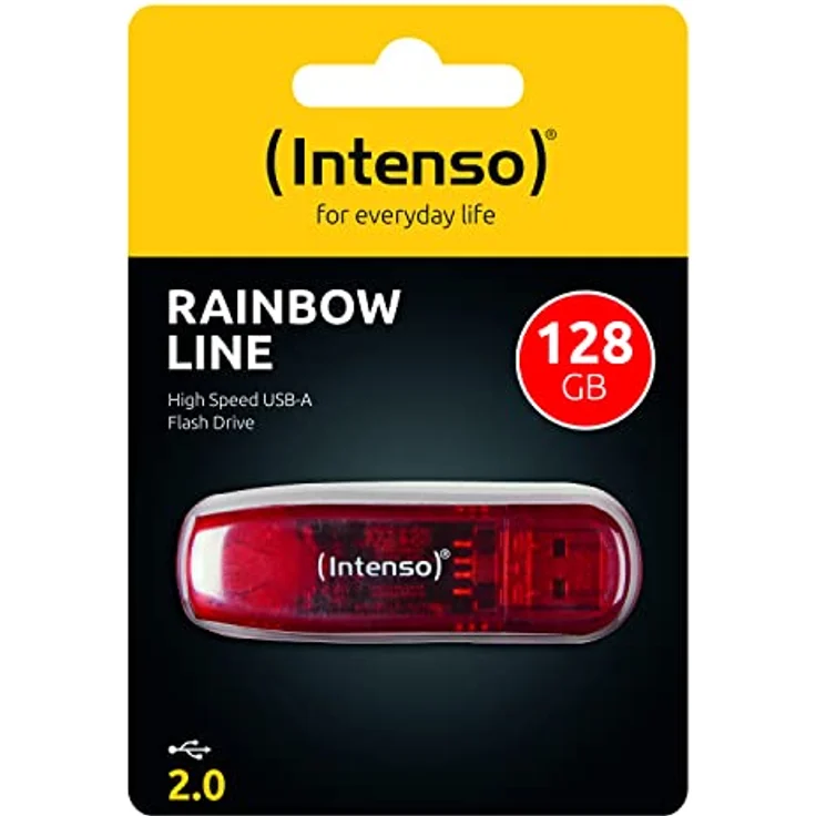 Intenso Rainbow Line 128 GB USB-Stick USB 2.0 rot – Bild 2