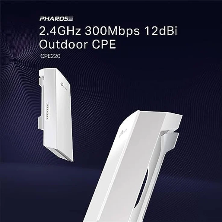 TP-Link CPE220 2,4 GHz 300 Mbps Long Range Outdoor CPE for PtP and PtMP Transmission, Point to Point Wireless Bridge, 12dBi, 13km+, Passive PoE Powered with Free PoE Injector, Pharos Control – Bild 5