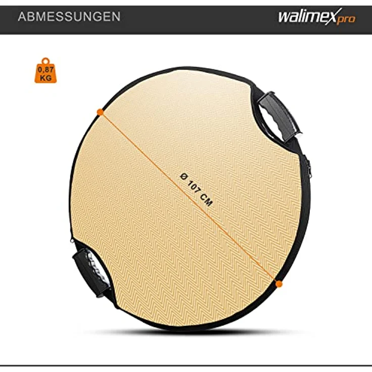 walimex pro 5in1 Faltreflektor Set Wavy, 107cm – Bild 6