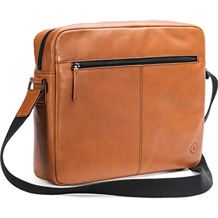 Farmhood Memphis Aktentasche Messenger aus 100% Leder, 38 cm mit Laptopfach, braun – Bild 4