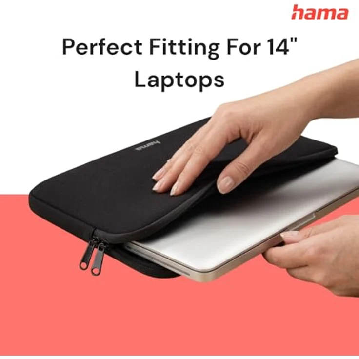 Hama Laptophülle 14,1 Zoll (35,8 cm) (Neopren, Schutz für Laptop, bis zu 36 cm), Schwarz – Bild 5