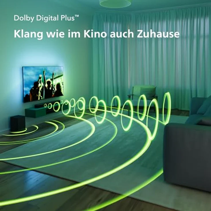 Philips TAB5309 Soundbar 2.1 mit drahtlosem Subwoofer - 2,1 Kanal 240W, DTS Virtual X, Bluetooth 5.4, HDMI ARC, optische Verbindung und USB-Konnektivität - Dunkelgrau – Bild 5