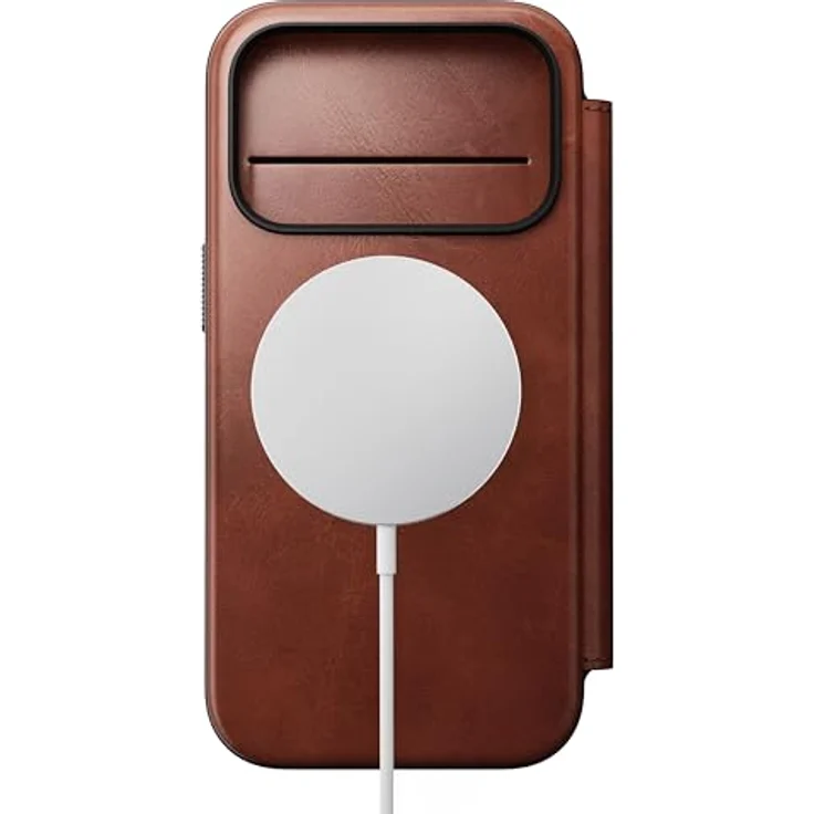 NOMAD Modern Leather Folio für iPhone 17 Pro, MagSafe-kompatible Echtleder Schutzhülle mit drei Kartenfächern und TPE-Bumper, Olde Dublin Horween – Bild 7