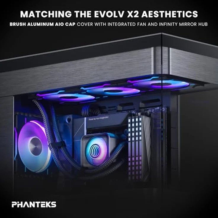 Phanteks Glacier One 420D30 X2 DRGB, 420mm AiO Wasserkühlung für CPU, schwarz, mit DRGB-Beleuchtung – Bild 6