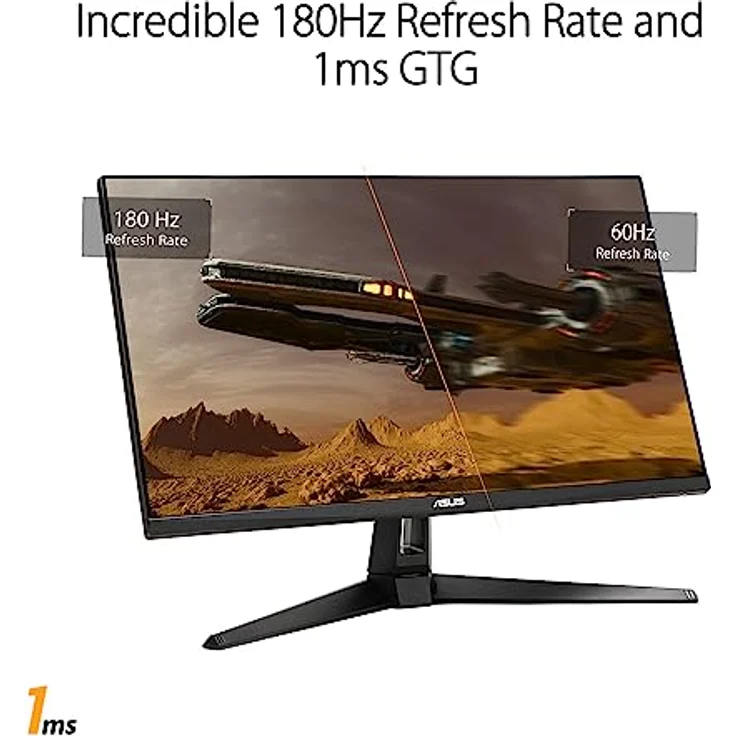 ASUS TUF Gaming VG27AQ3A - 27 Zoll WQHD Monitor - 180 Hz, 1ms GtG, G-Sync, FreeSync, ELMB, GameFast Input, HDR10 - Schwarz – Bild 3