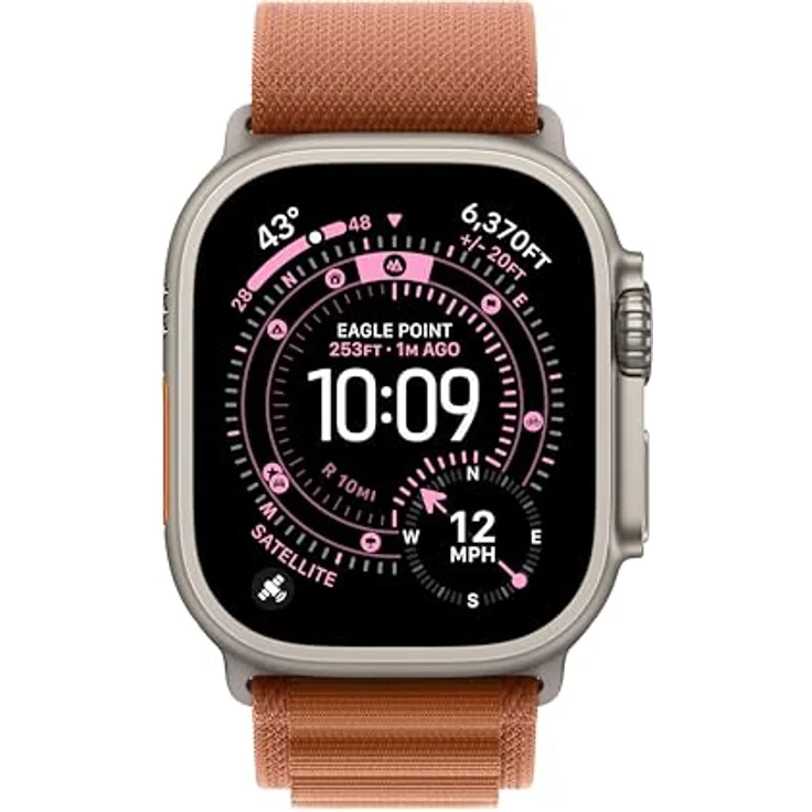 Apple Watch Band Alpine Loop, 49 mm, terracotta, aus 43 % recycelten Materialien mit Titan-G-Haken – Bild 3