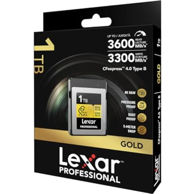 Lexar CFExpress Professional Type B 4.0 Gold, 1 TB Speicherkarte mit 3600 MB/s Lesegeschwindigkeit und 3300 MB/s Schreibgeschwindigkeit – Bild 6