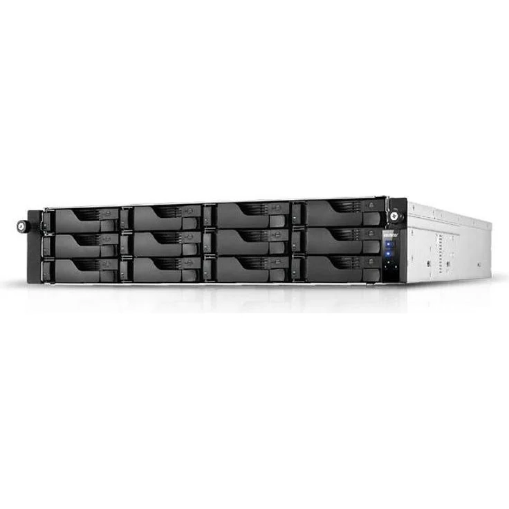 Asustor AS6512RD NAS Rack (2U) mit Intel Atom C3538, 8 GB DDR4, unterstützt bis zu 12 x 3,5" Festplatten, schwarz