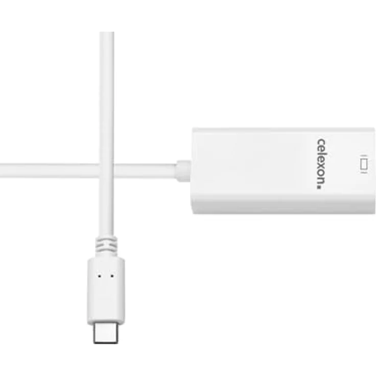 celexon USB-C auf mini DisplayPort M/F Adapter, 4K Unterstützung bis 60 Hz, weiß – Bild 2