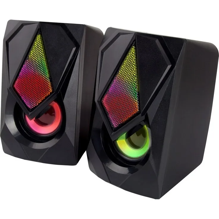 ESPERANZA BOOGIE 2-Wege PC-Lautsprecher 2.0 USB LED 5 W Schwarz