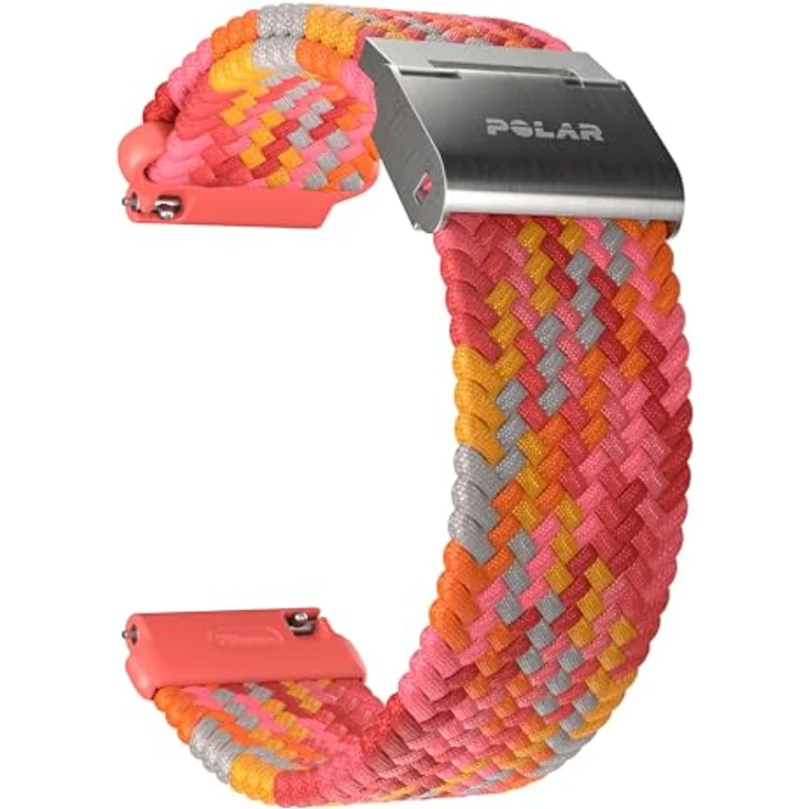 Polar WB20mm Braided Yarn Uhrenarmband, Rot, 20 mm Textil, weich und flexibel – Bild 2