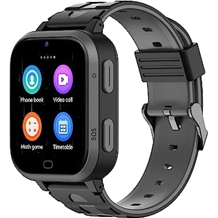 bea-fon/Kids Smartwatch SW2 / SOS Notruftaste-Notruffunktion/SOS Sicherheitszone/Touch Display 1,7" Zoll (4,32cm) / Sprachanruf/Videoanruf / 4G / Farbe schwarz-grau/IP X7 – Bild 2