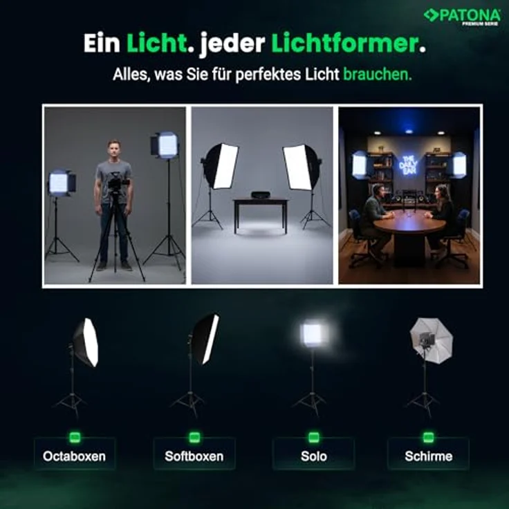 PATONA Premium LED Videolicht 60W RGB, COB-LED mit 2700K-10000K Farbtemperatur, 16 Mio. Farben, App Steuerung und Spezialeffekten – Bild 5