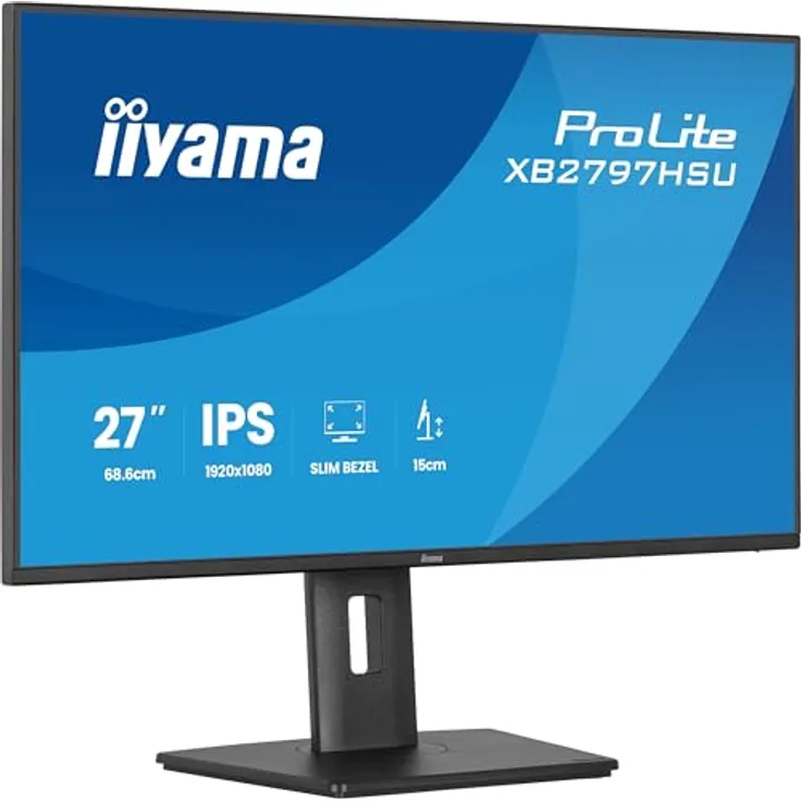 iiyama Prolite XB2797HSU-B1 27" IPS LED-Monitor, Full-HD 120Hz, HDMI, DP, USB-C, Höhenverstellung, schwarz