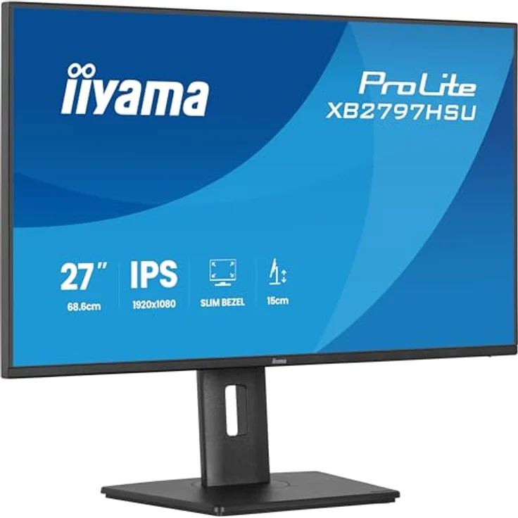 iiyama Prolite XB2797HSU-B1 27" IPS LED-Monitor, Full-HD 120Hz, HDMI, DP, USB-C, Höhenverstellung, schwarz – Bild 1