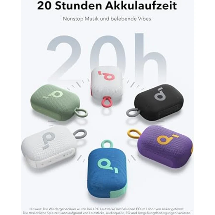 soundcore Anker Select 4 Go Bluetooth Lautsprecher, portabler Mini-Lautsprecher, 20h Akkulaufzeit, IP67 wasser- und staubfest, schwimmfähig, kraftvoller 5W Sound, für drinnen, draußen & Wandern – Bild 2