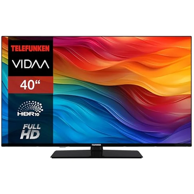 Telefunken Fernseher 40 Zoll Smart TV VIDAA XF40VP750M - Full HD Fernseher, HDR TV mit integriertem Triple-Tuner, LED TV schwarz – Bild 2