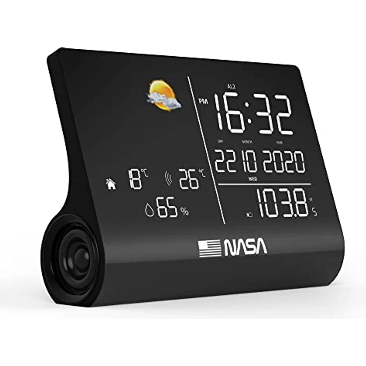 NASA - Wetterstation und Bluetooth-Lautsprecher WSP1300 Schwarz - 1 Außensensor - Lieferung mit Netzteil – Bild 1