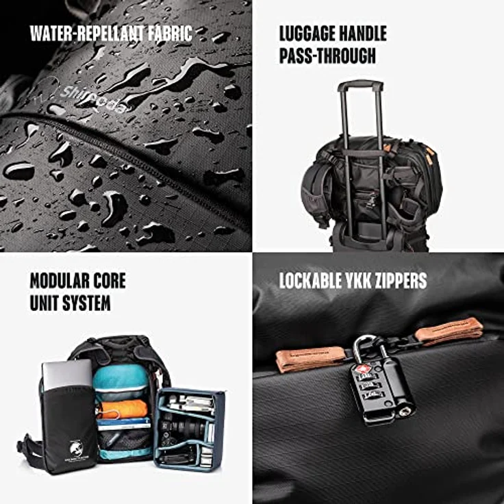 Shimoda Backpack Explore V2 25, Fotorucksack mit Core Unit Small Mirrorless, 25 l, schwarz, handgepäcktauglich – Bild 6