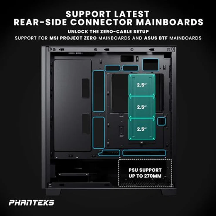Phanteks XT Pro Ultra Tempered Glass Windows, D-RGB - schwarz – Bild 5