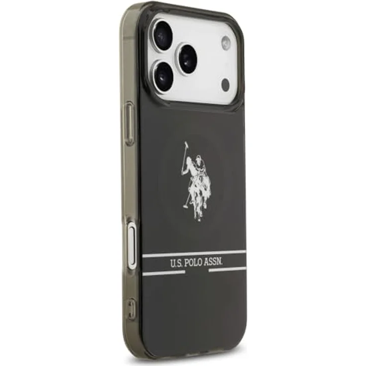 CG MOBILE US Polo DH, MagSafe-kompatible Hülle für iPhone 17 Pro Max, schwarz, TPU/PC mit Streifenlogo – Bild 4