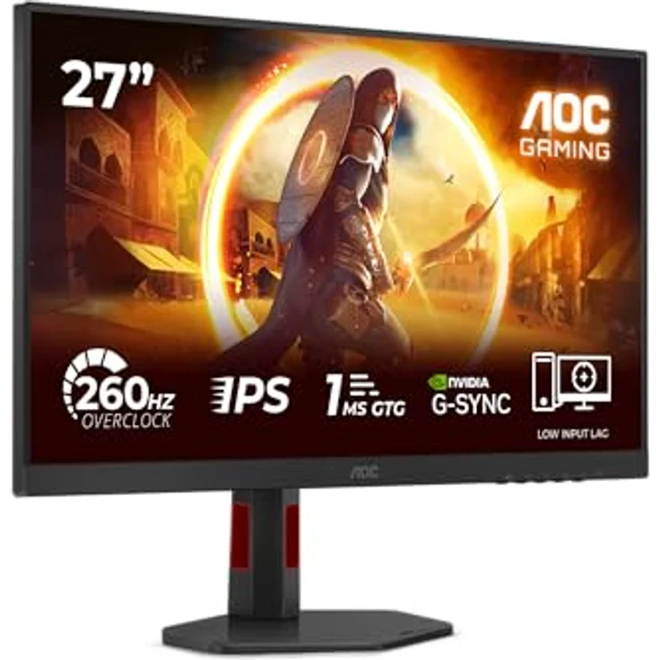 AOC 27G4ZR 27 Zoll Full-HD Gaming Monitor, 0,3 ms Reaktionszeit, 260 Hz, HDR10, Fast-IPS-Panel – Bild 1