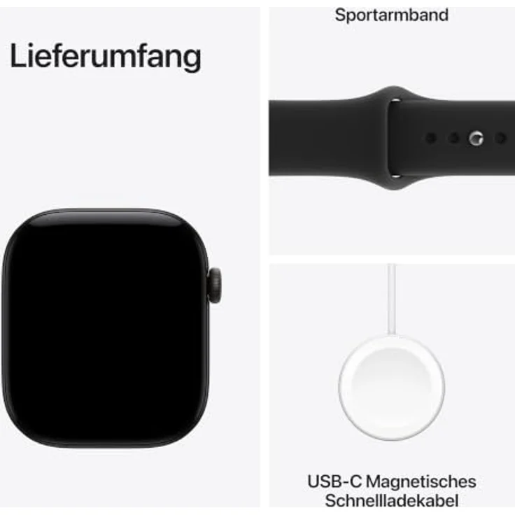 Apple Watch Series 12, 46mm Smartwatch mit Schwarz Aluminiumgehäuse, Schwarz Sport Band, leistungsstarker Gesundheits-Tracker – Bild 7