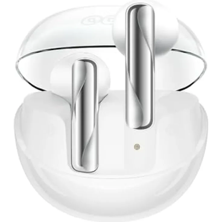QCY AilyBuds Clear T32, TWS Kopfhörer mit 4 ENC Mikrofonen, Bluetooth 5.3, weiß