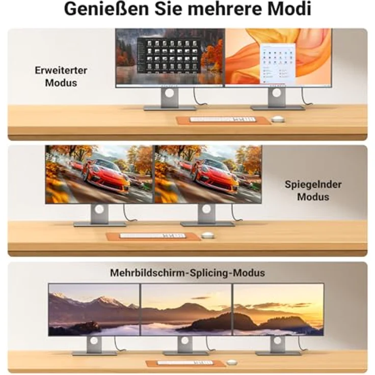UGREEN 4K@30Hz DP zu HDMI Kabel, Uni-Directional, Aluminium-Bandgeflecht, kompatibel mit Monitor, Projektor, HDTV, Laptop, 2M – Bild 5