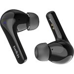 Belkin SoundForm™ Motion True Wireless In-Ear-Kopfhörer, Noise Cancelling, kabelloses Ladecase, 2 Mikrofone, Spritzwasserschutz der Schutzart IPX5, Bluetooth-Earbuds für iPhone, Samsung – Schwarz