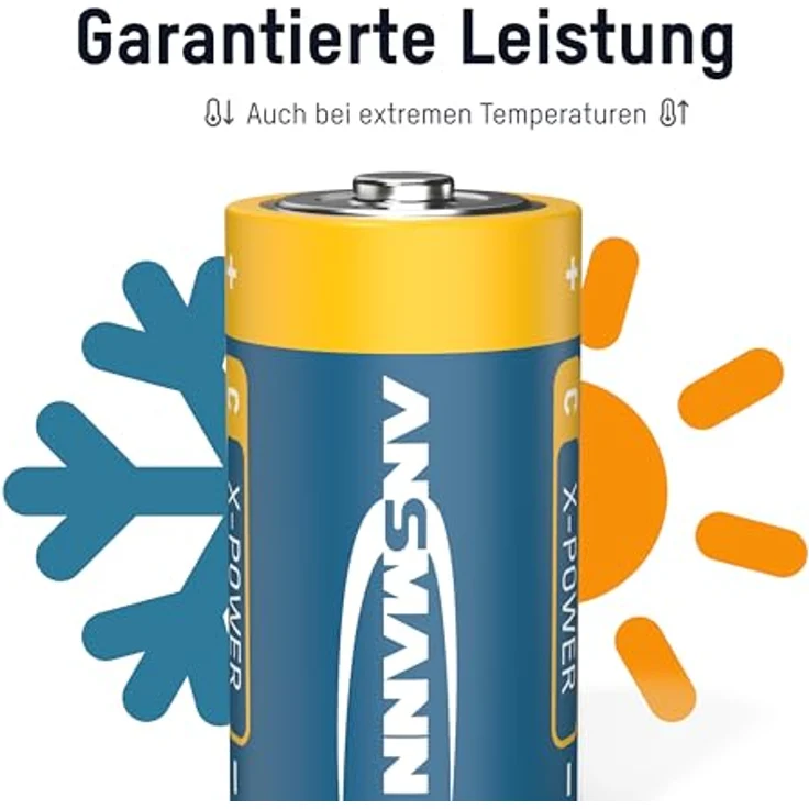 ANSMANN X-Power Alkaline Batterie Baby C LR14 Longlife Alkalibatterie für extrem hohen Strombedarf (2er Pack) – Bild 5